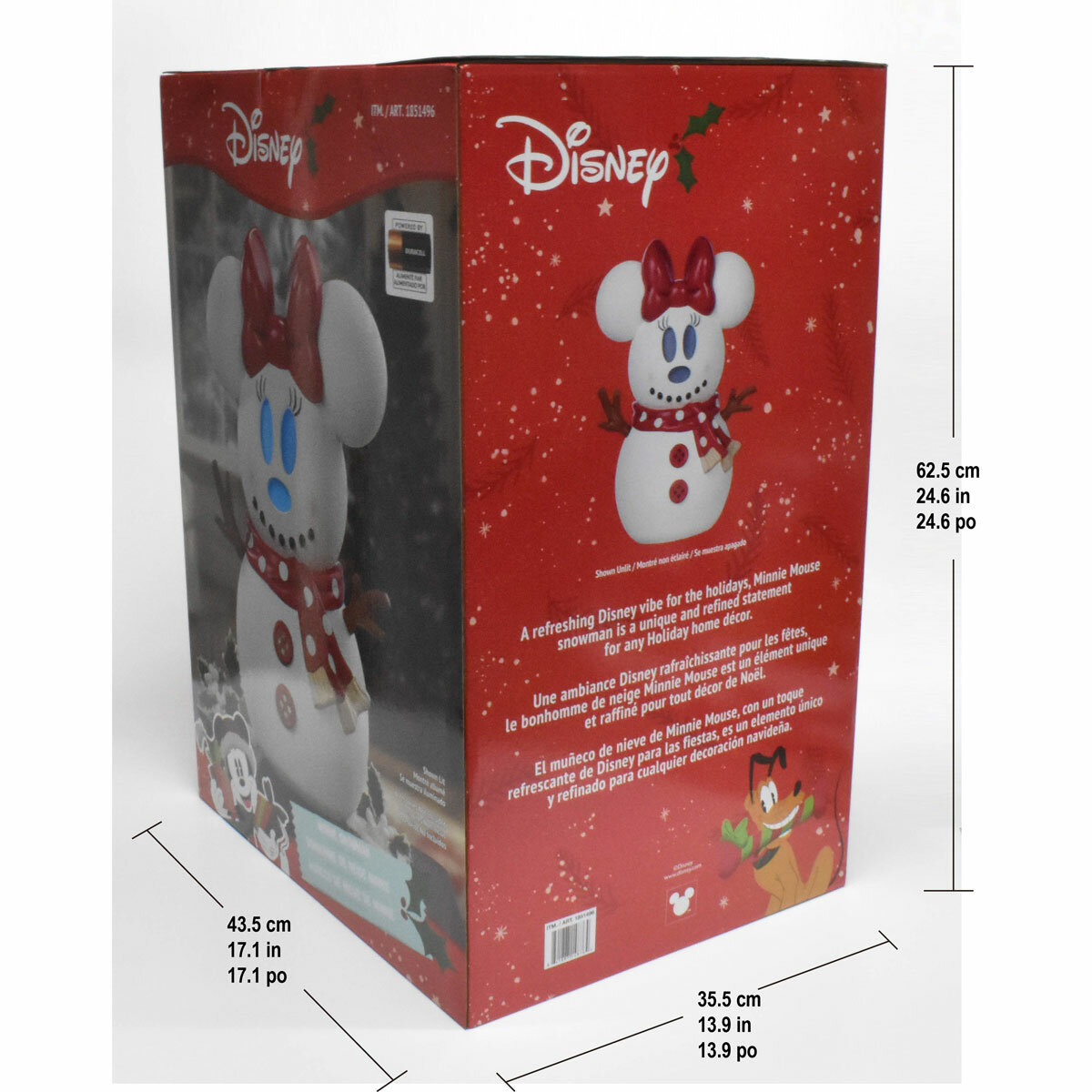 22 inch Disney Mickey & Minnie Snowman with lights and music