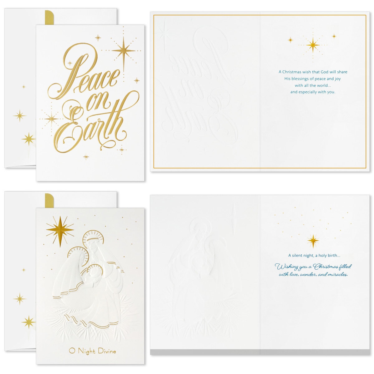 Hallmark Hand Crafted Christmas Card Assortment: Peace On Earth - 40 Pack