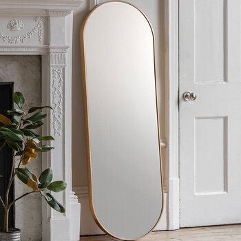 Gallery Yardley Gold Leaner Mirror, 50 x 150 cm