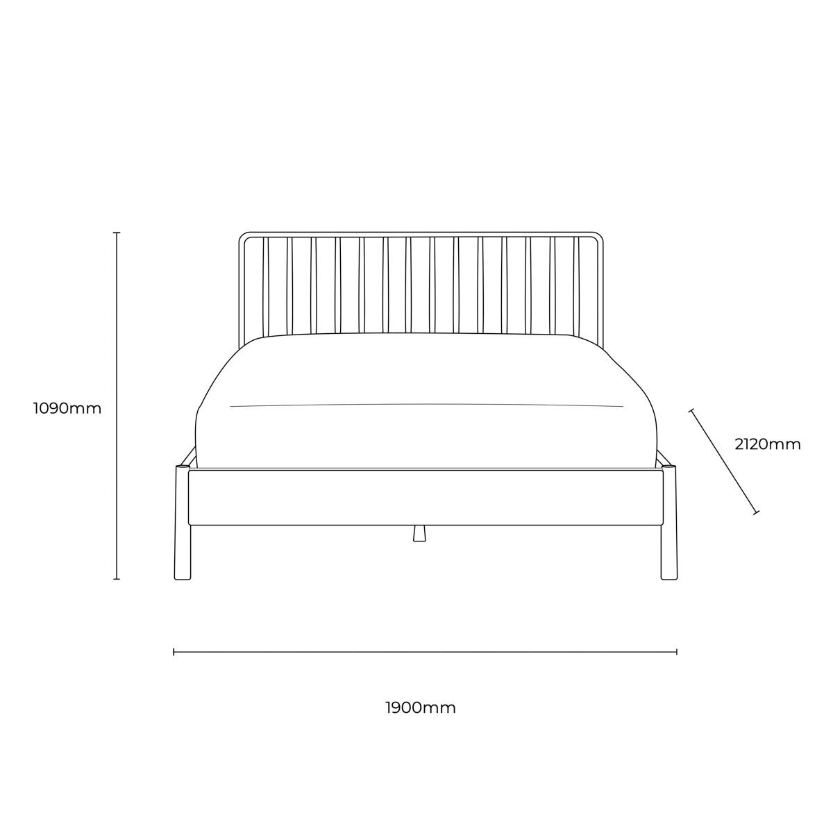 Gallery Wycombe Natural Oak Bed Frame, Super King