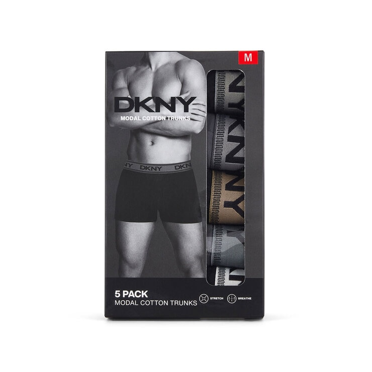 DKNY Men's Modal Boxer, 5 Pack