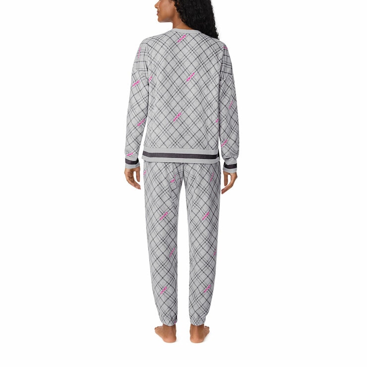 DKNY Ladies Fleece Lounge Set in Grey