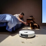 Lifestyle image of MOVA E30 Ultra Robot Vacuum cleaning pet hair