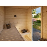 Eir (2,6m2 | 2,2x1,8m |44mm) Compact Garden Sauna Set Eir (2,6m2 | 2,2x1,8m |44mm) Compact Garden Sauna Set