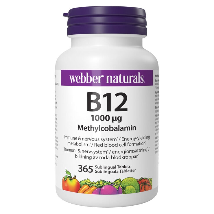 Webber Naturals B12 1000mg, 365 Count