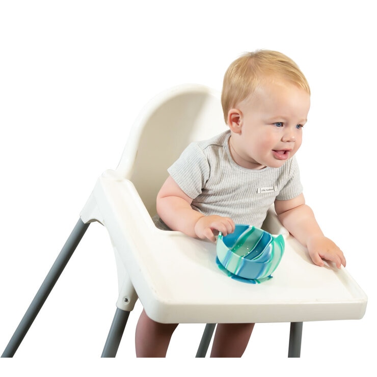 EasyTots Suction Bowl with Bamboo Spoons - Ocean