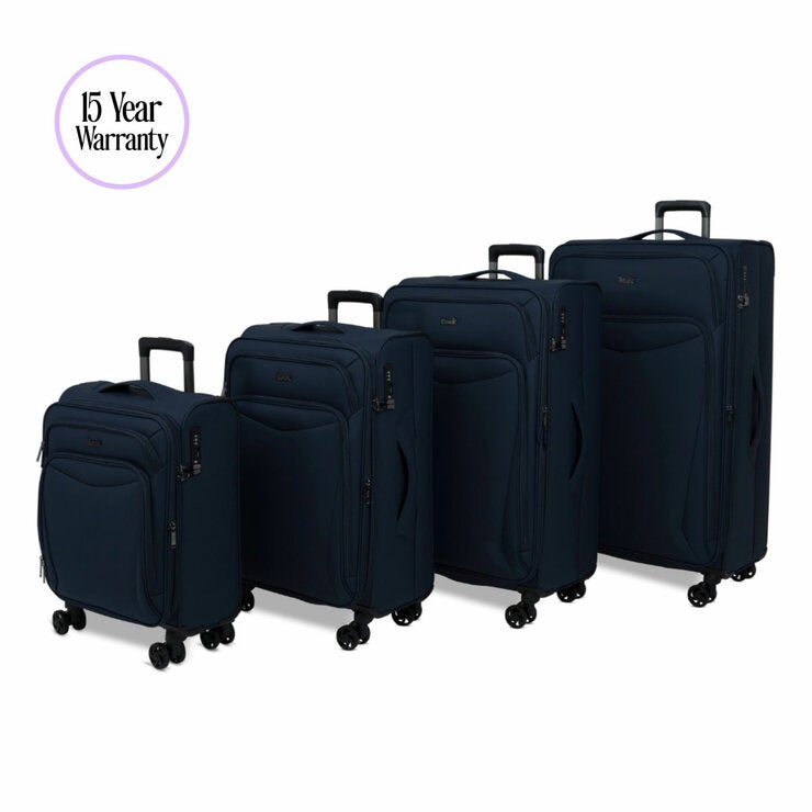 Rock Vitality Softshell Suitcase 4pc set in Navy