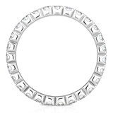 1.00ctw Round Brilliant Cut Claw Set Diamond Eternity Ring, 18ct White Gold