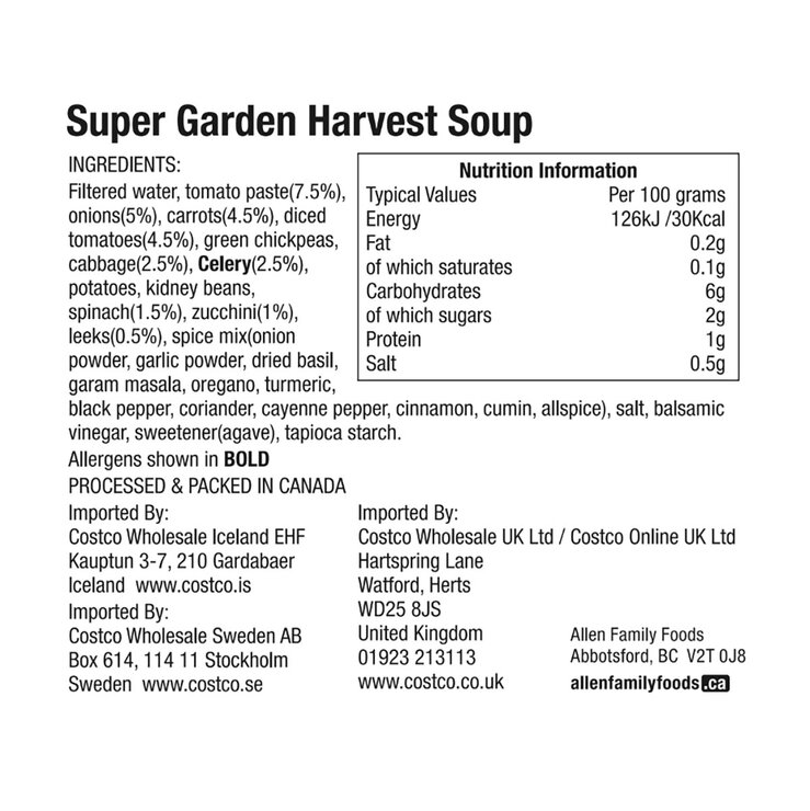 Nature's Classic Super Garden Harvest Soup, 6 x 400g Nature's Classic Super Garden Harvest Soup, 6 x 400g