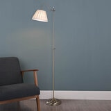 Suffolk Rise & Fall Floor Lamp Antique Brass With Shade