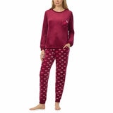 Jane & Bleecker Women's Silky Plush Pyjama Set Jane & Bleecker Women's Silky Plush Pyjama Set