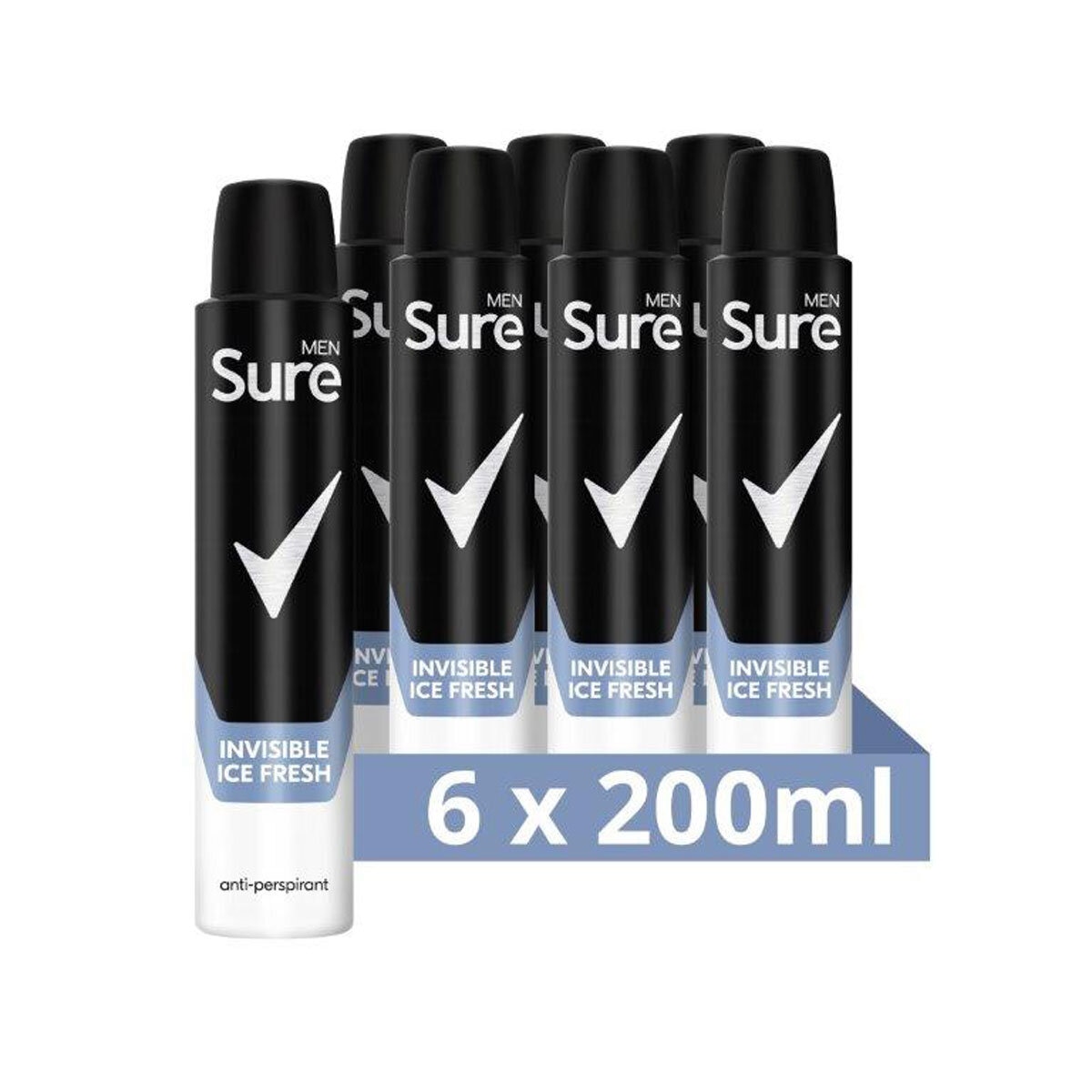 Sure Men Ice Fresh Anti-Perspirant, 6 x 200ml