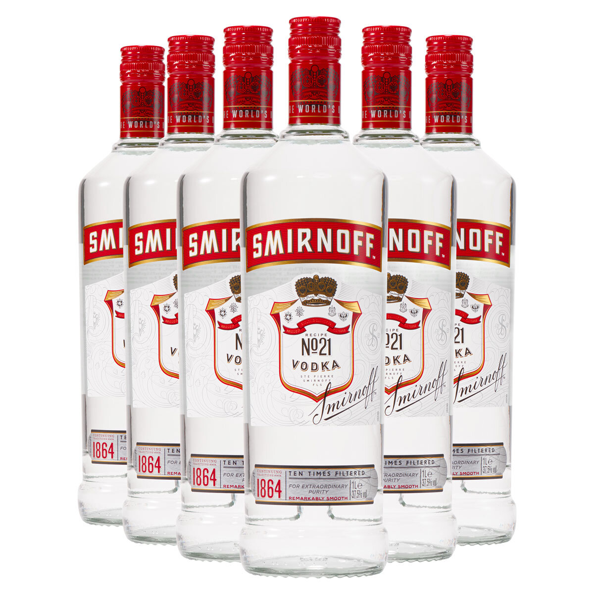 Smirnoff™ Vodka Red Label, 6 x 70cl RPM