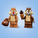 Chip And Dale the Chipmunks Lego minifigures close up