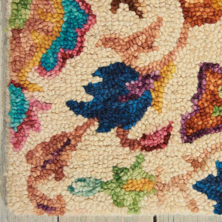 Nourison Vibrant Wool Ivory Rug, in 3 Sizes