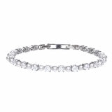 Diamondifre Crystal Pearl and Zirconia Tennis Bracelet Diamondifre Crystal Pearl and Zirconia Tennis Bracelet
