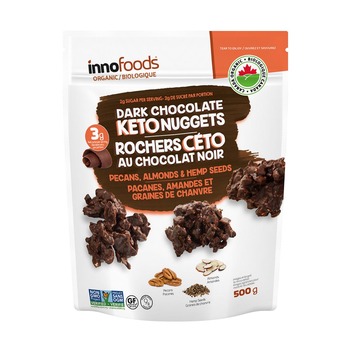 Innofoods Organic Dark Chocolate Keto Nuggets, 500g