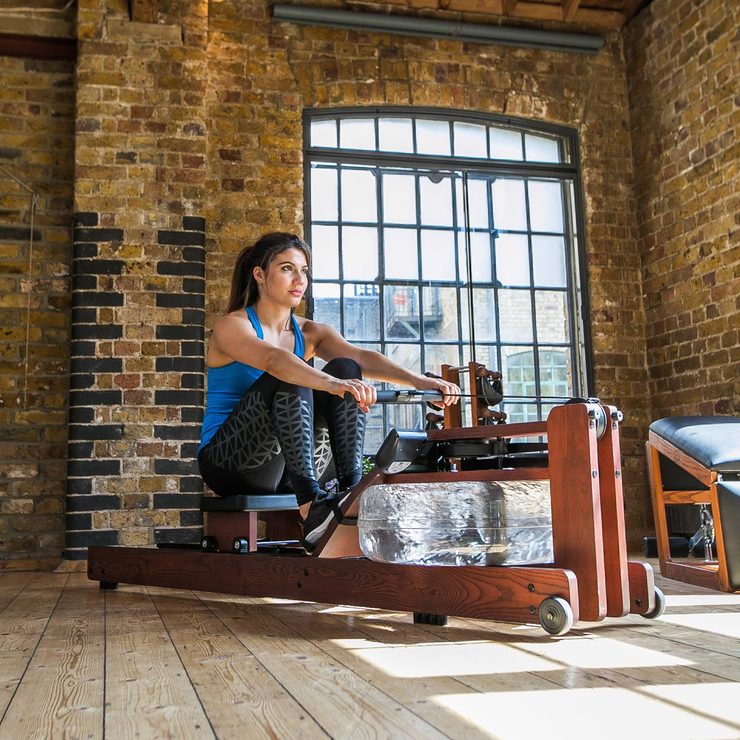 WaterRower Heritage S4 Rowing Machine with Performance Monitor in