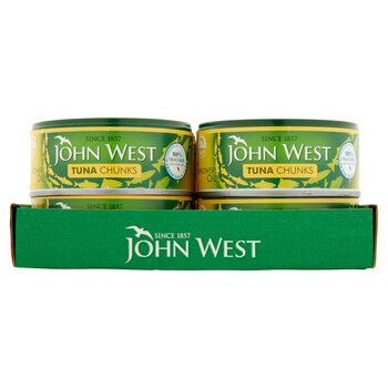 John West Tuna Chunks in Sunflower Oil, 12 x 145g