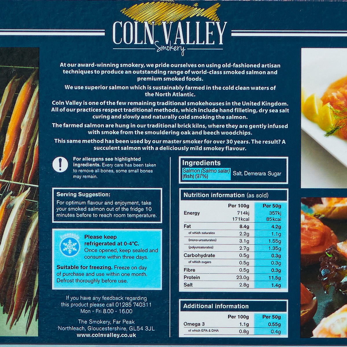 Coln Valley Gravadlax , 2 x 500g (Serves 4-6 people per 500g)