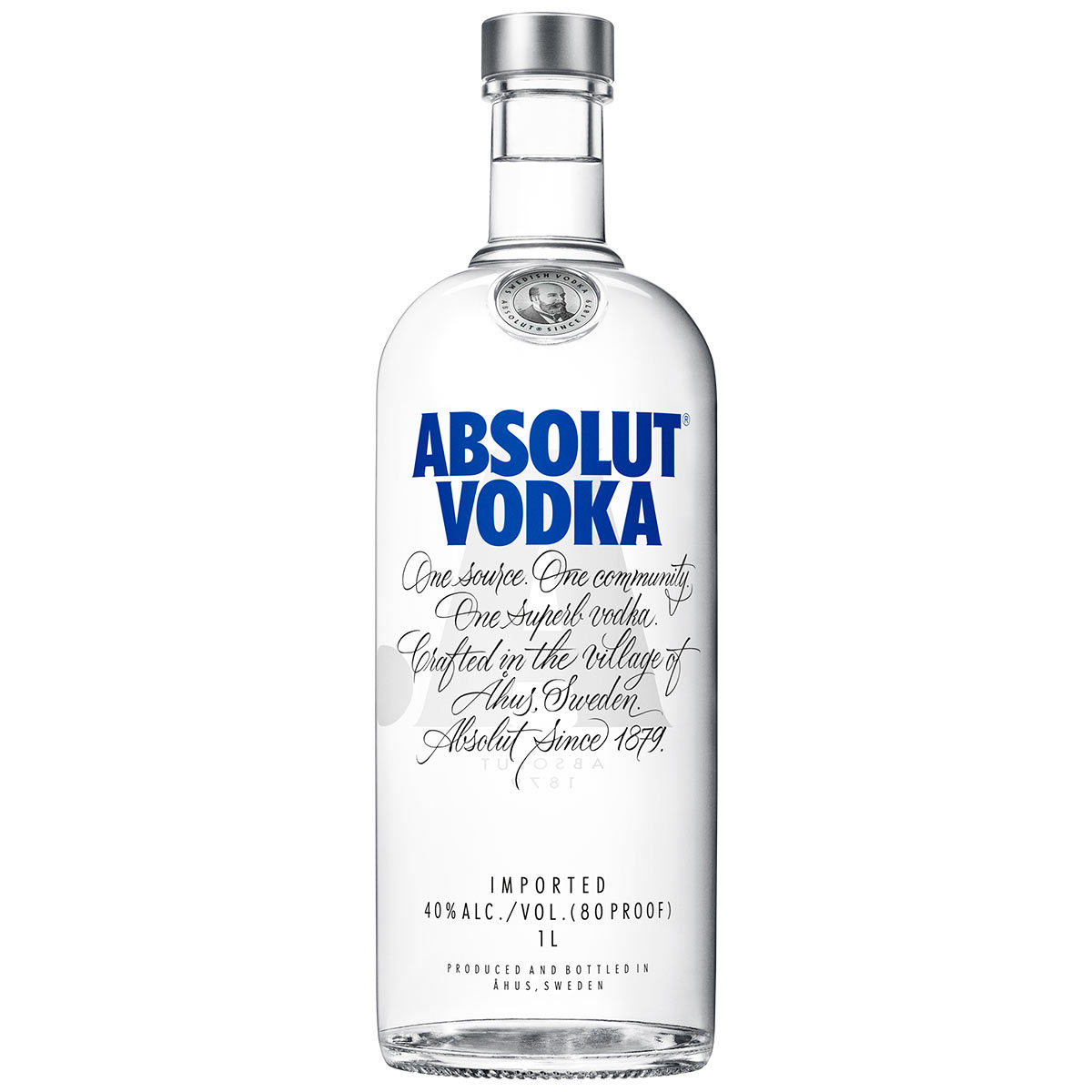 Absolut Original Swedish Vodka, 6 x 1L