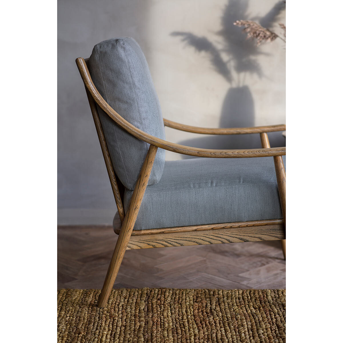 Side View of Gallery Ashwell Chair, Dark Grey