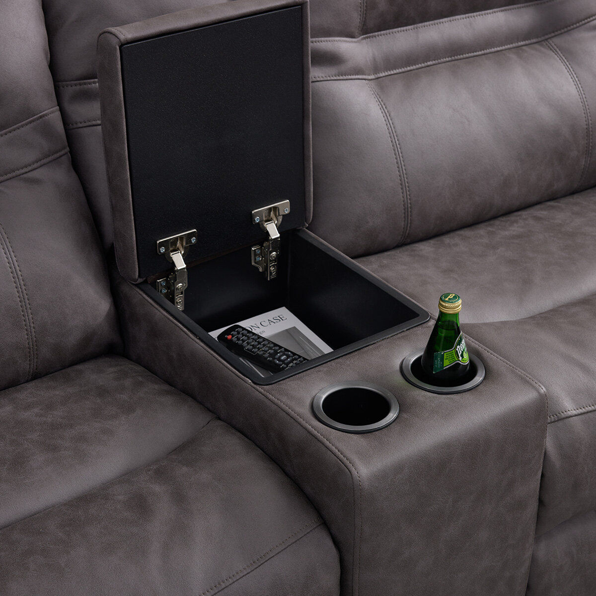 Jackson Grey Fabric Power Reclining Corner Sofa