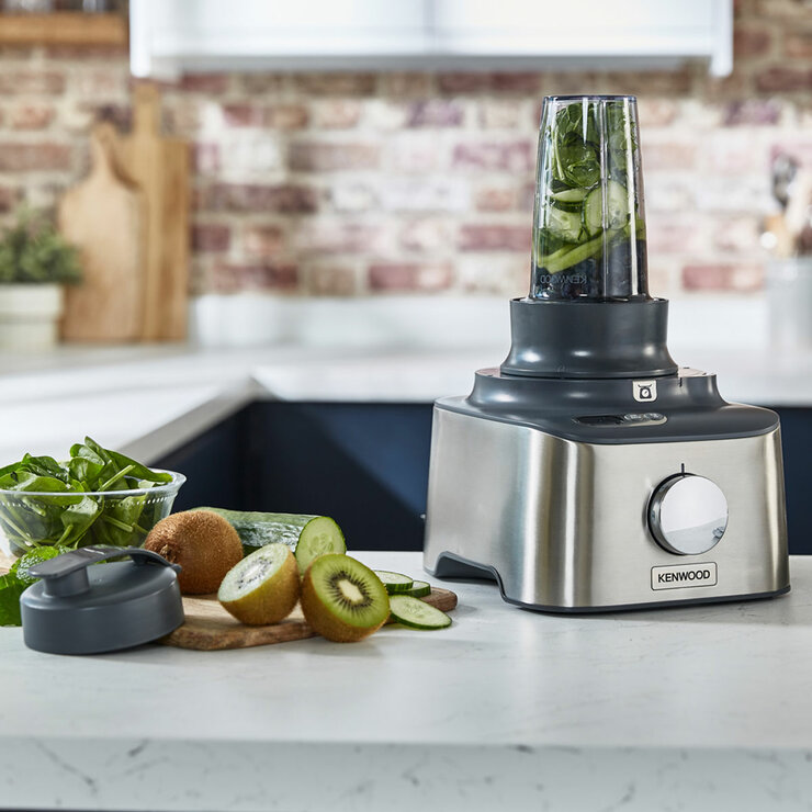 Lifestyle image of Kenwood Multipro Compact Plus Food Processor showing blending