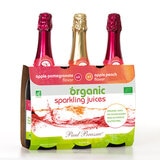 Paul Brassac Organic Sparkling Fruit Juice, 3 x 750ml