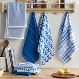 Kelly Collection Kitchen Towels 8 Pack, in Blue