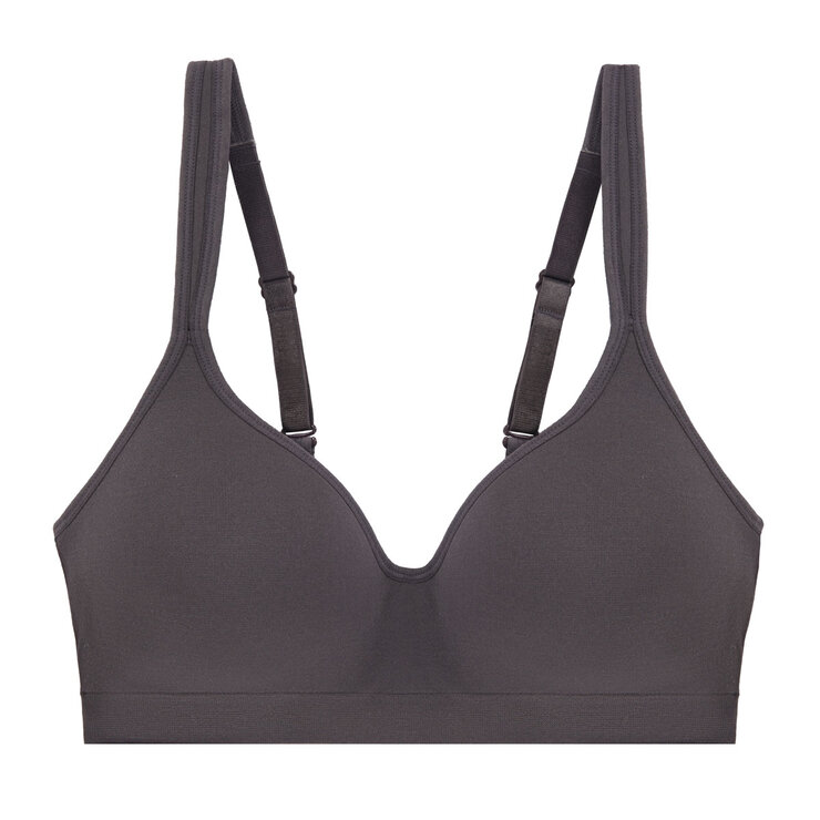 Carole Hochman Seamless Bra 2 Pack in White & Grey, Medium