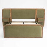 Travis Bed Green Velvet Bed Frame in 2 Sizes