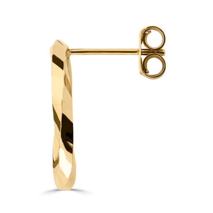 14ct Yellow Gold Twisted Oval Stud Earrings 14ct Yellow Gold Twisted Oval Stud Earrings