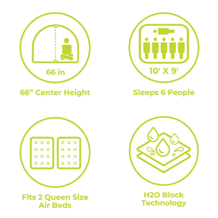 CORE Lighted Dome Tent, 6 Person