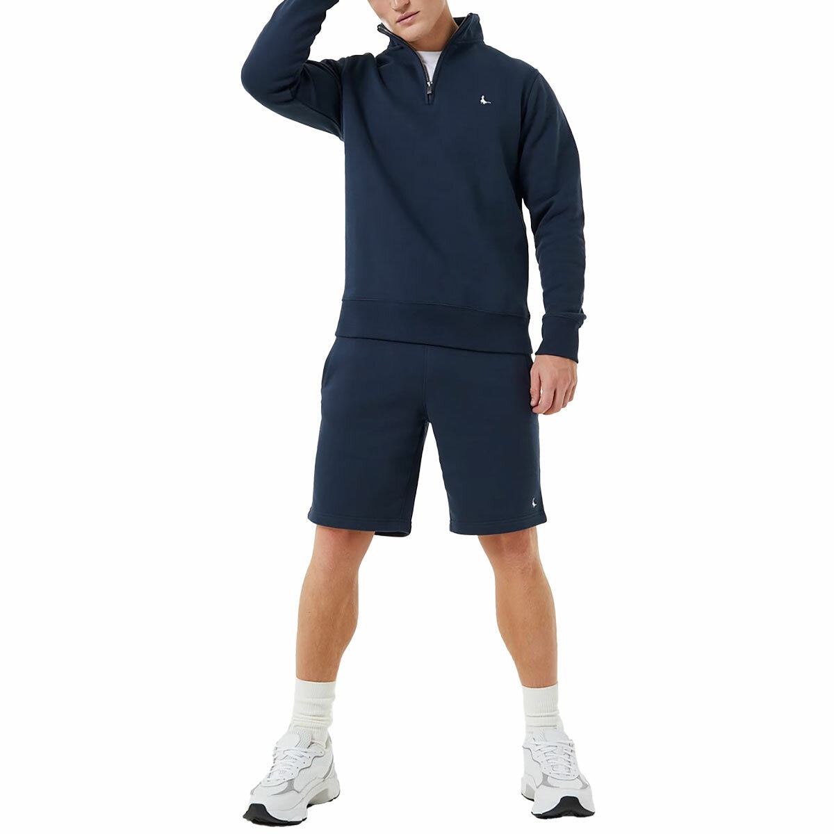 Jack Wills Men's Barchester 1/4 Zip Sweatshirt in Navy