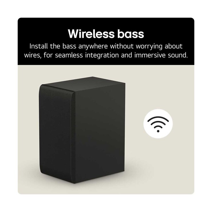 LG 4.1 Channel Soundbar and Wireless Subwoofer with Bluetooth US40TR