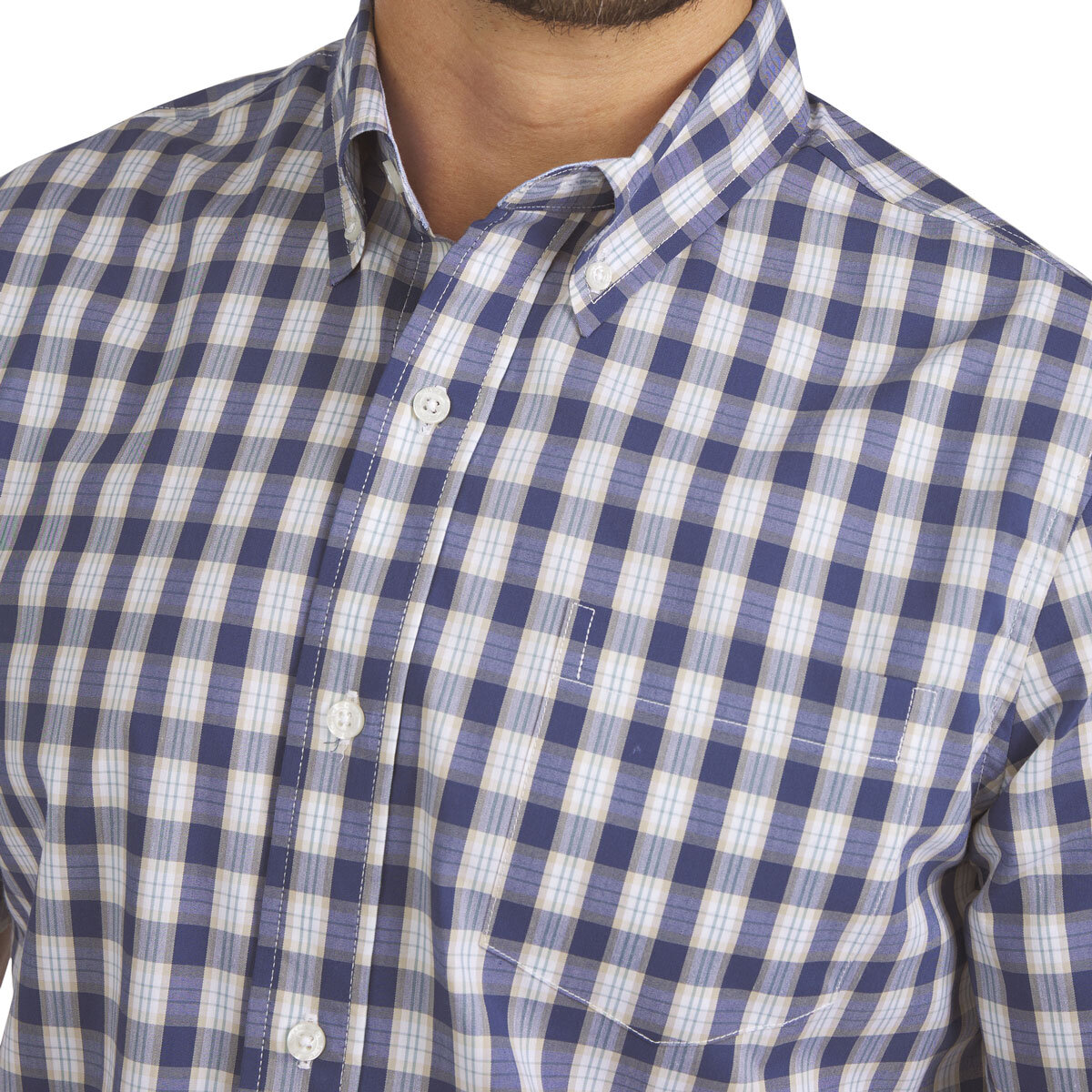 Chaps Men’s Easy Care Shirt in Denim, Extra Extra Large
