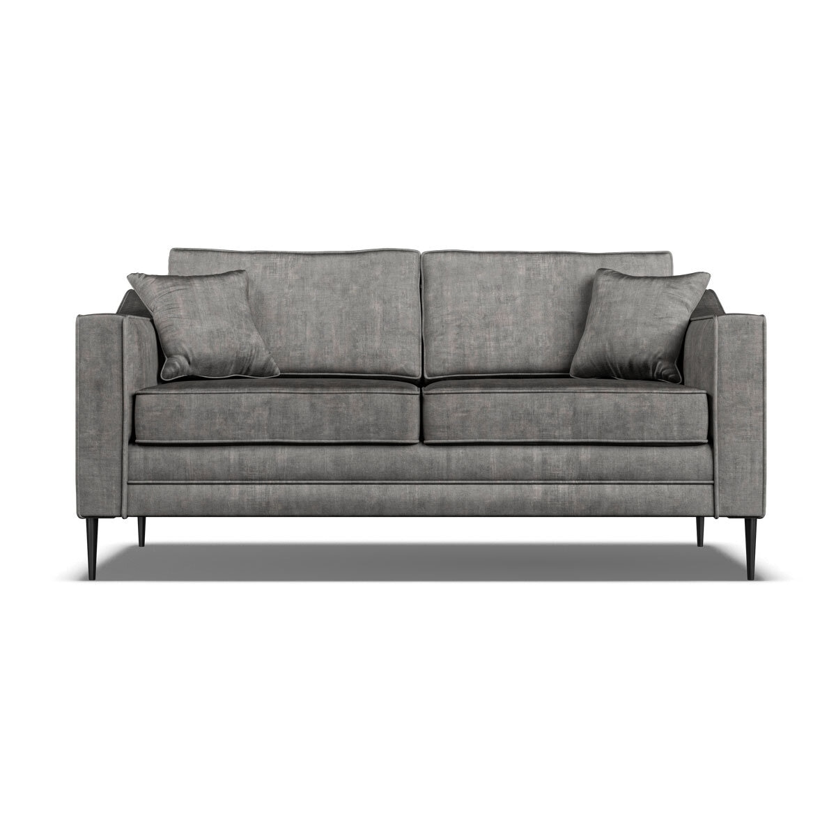 Aspen Velvet Large 2 Seater Sofa, Grey