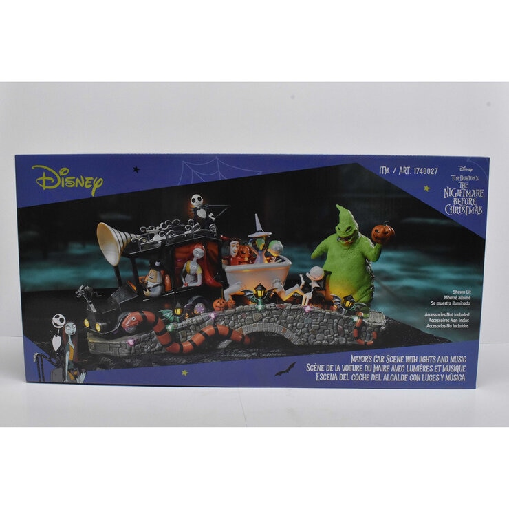 Disney The Nightmare Before Christmas Mayor’s Car Scene with Lights and Music  Box