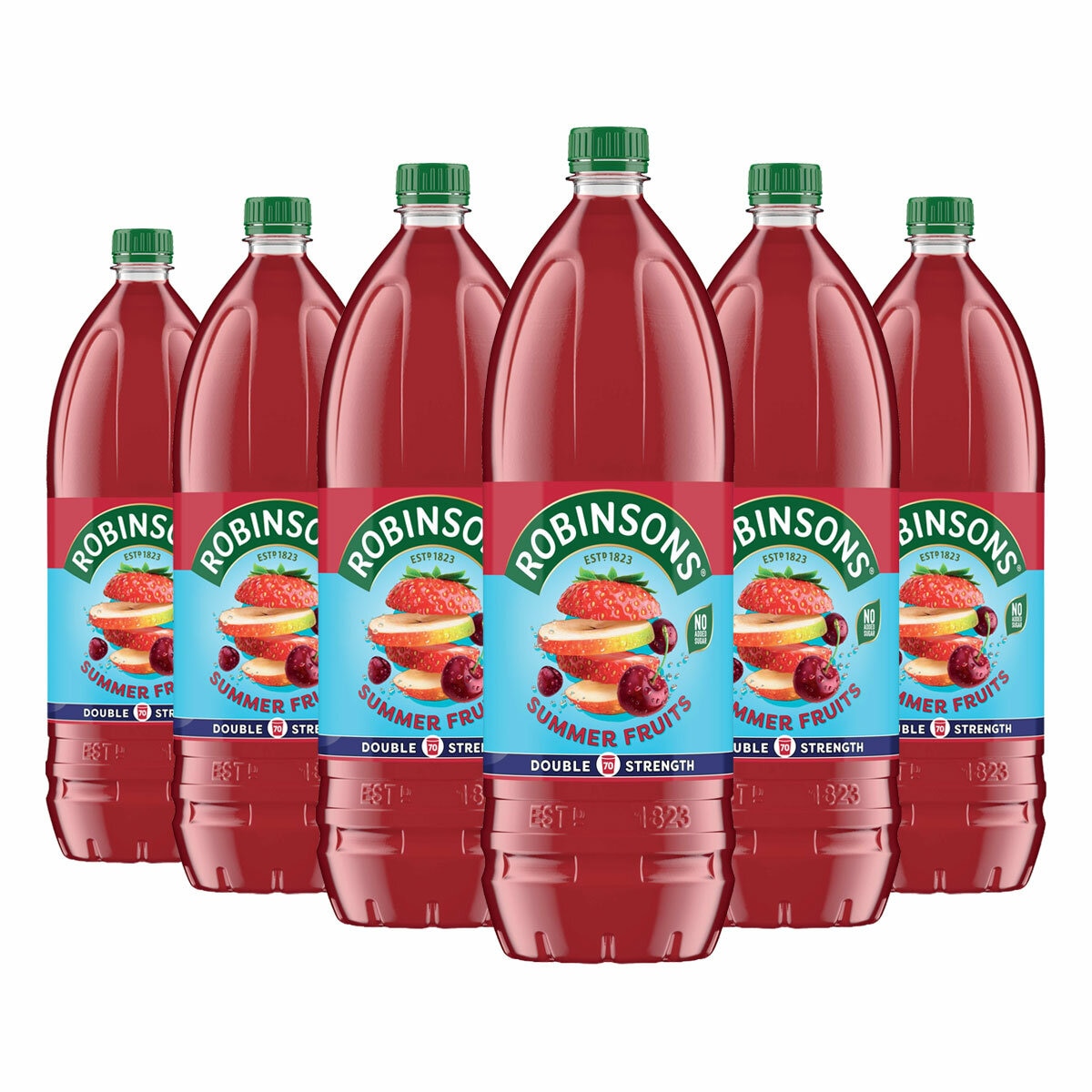 Robinsons Double Concentrate No Added Sugar Summer Fruits, 6 x 1.75L