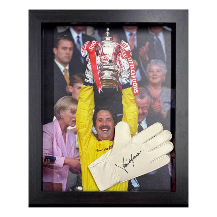 David Seaman Arsenal Signed Framed Goalkeeper Glove David Seaman Arsenal Signed Framed Goalkeeper Glove