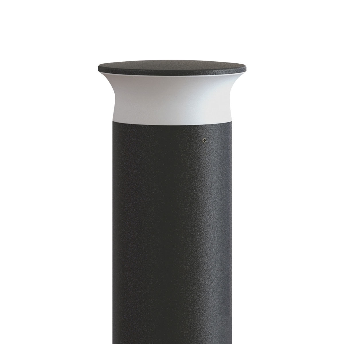 Close up image of bollard on white background