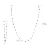 1.25ctw Round Brilliant Cut Diamond Necklace, 18ct WHite Gold