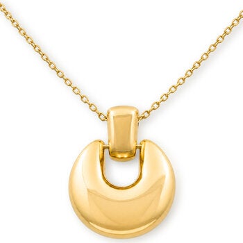14ct Yellow Gold Plain Circle Drop Pendant