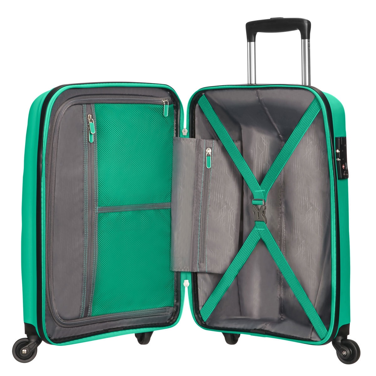 American Tourister Bon Air Carry On Spinner Case in Green Costco UK