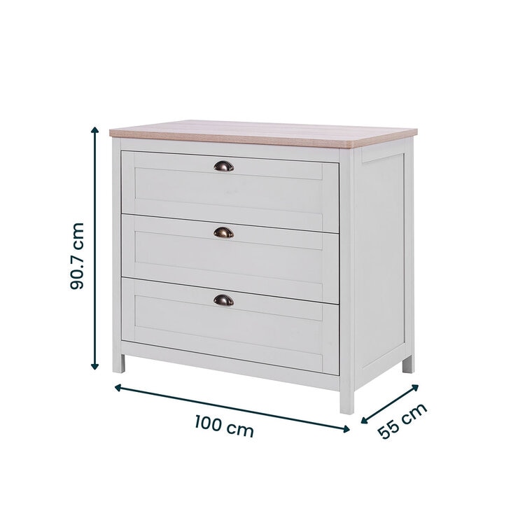 Tutti Bambini Verona Chest Changing Unit, Grey & Oak