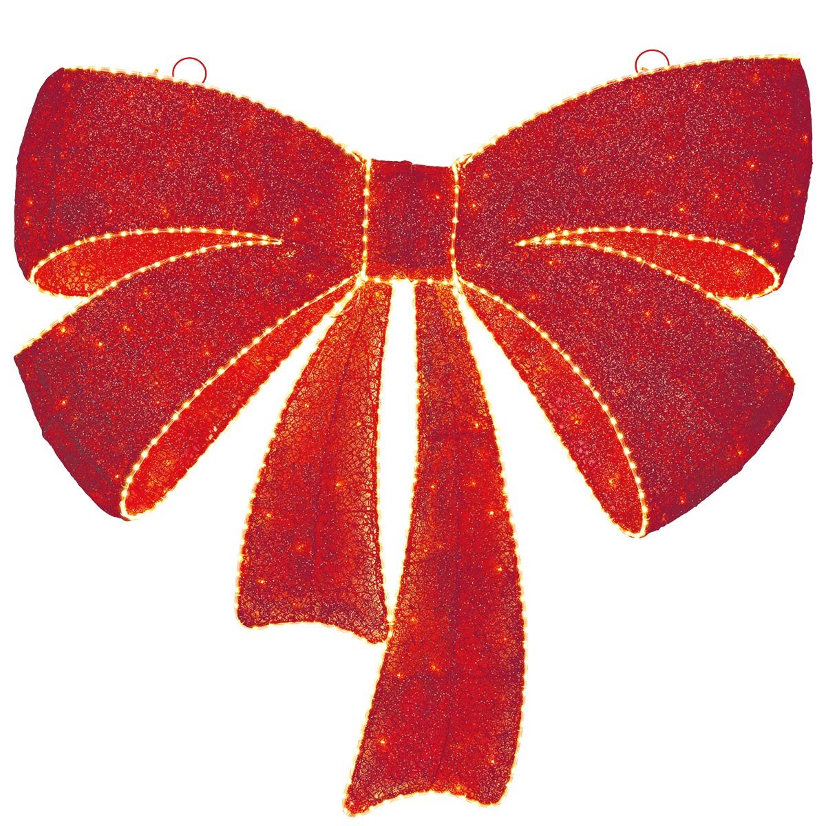 48 Inch (1.2m) Glitter String Red Bow with LED Lights 48 Inch (1.2m) Glitter String Red Bow with LED Lights