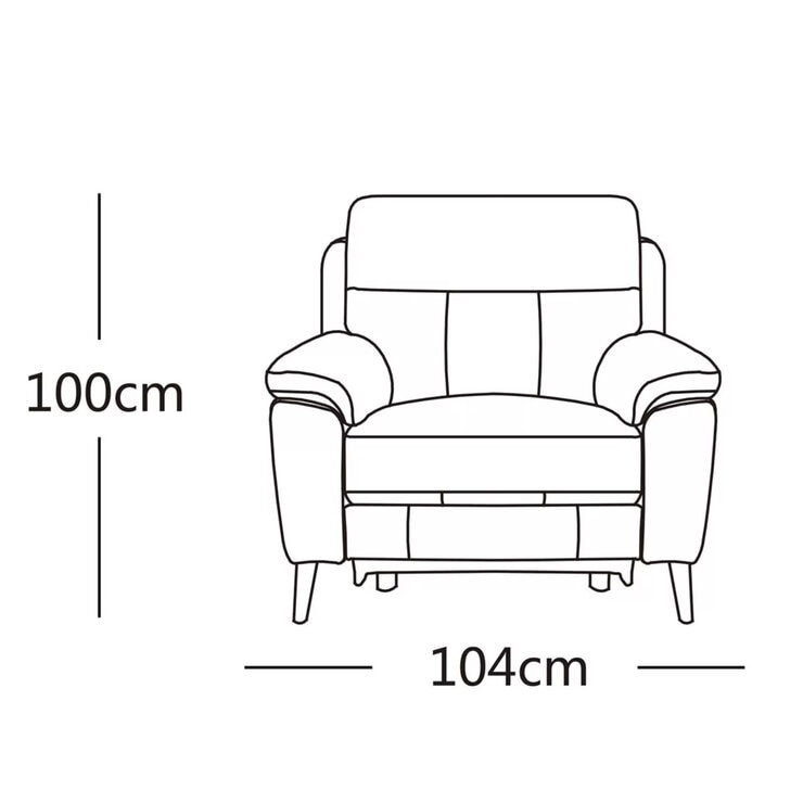 Grace Dark Grey Leather Power Reclining Armchair