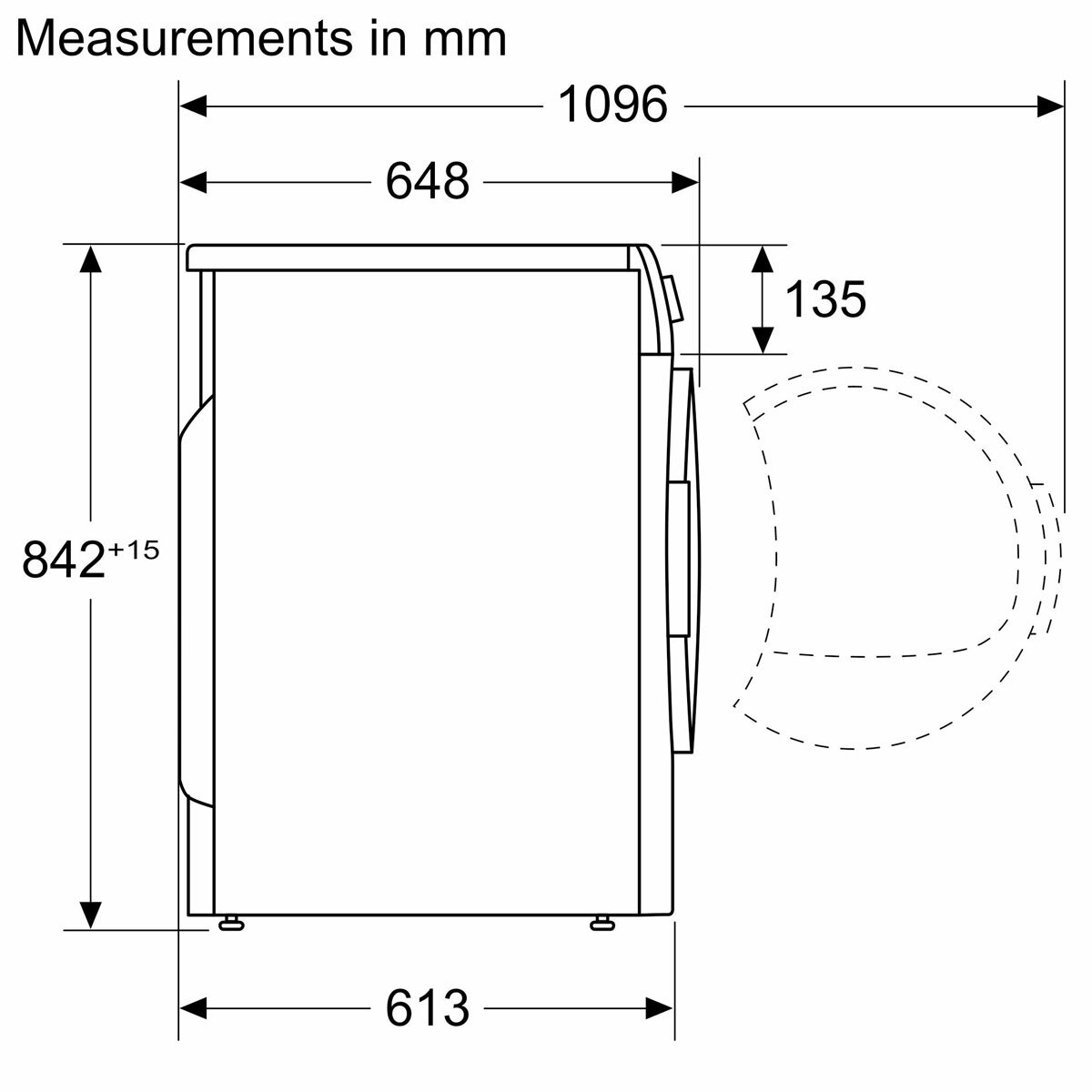 measurements of dryer