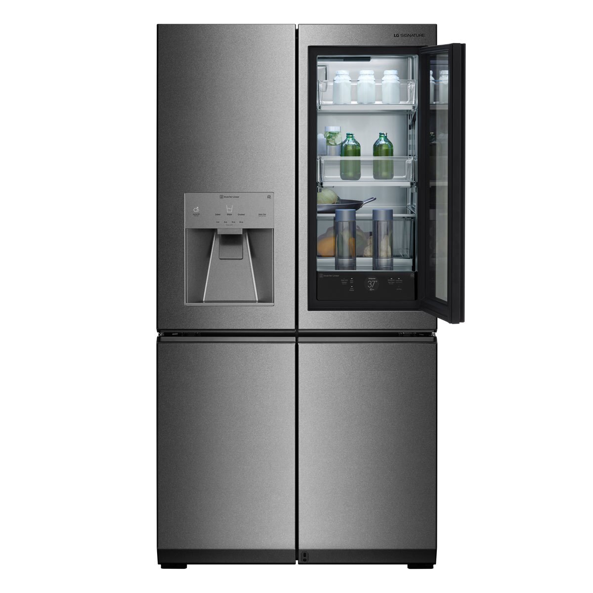 LG SIGNATURE LSR100, Multidoor Fridge Freezer F Rated in Silver